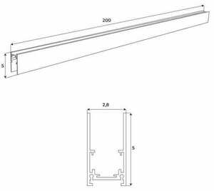 Magnetická kolejnice Max Light MAX MT0002 200 cm černá hliník small 2