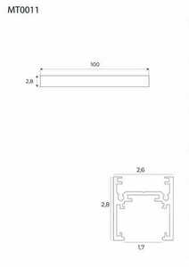 Magnetická osvětlovací kolejnice Max Light MAX MT0011 100 cm černá small 2
