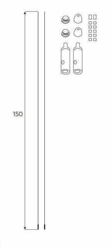 Kontrola Sada kabelů pro zavěšení na lištu Max Light MAX MA0008 černá 150 cm