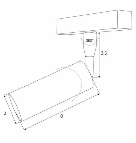 Kontrola Lištové svítidlo Max Light MAX M0008N magnetický reflektor černé 3000K 4,7W