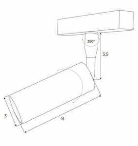 Lištové svítidlo Max Light MAX M0008N magnetický reflektor černé 3000K 4,7W small 1