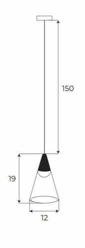 Kontrola Přívěsek světla Max Light MAX M0015N černý LED 6W 3000K 12 cm