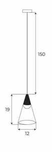 Přívěsek světla Max Light MAX M0015N černý LED 6W 3000K 12 cm 1 Přívěsek světla Max Light MAX M0015N černý LED 6W 3000K 12 cm small 1