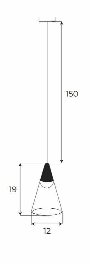 Pohled Přívěsek světla Max Light MAX M0015N černý LED 6W 3000K 12 cm Přívěsek světla Max Light MAX M0015N černý LED 6W 3000K 12 cm