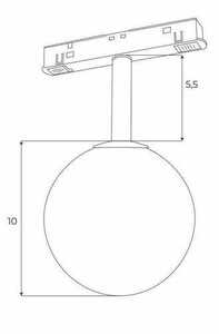 Lištové svítidlo Max Light MAX M0016D černé DALI 5,4W 3000K small 3