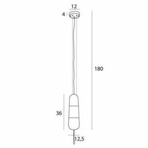Závěsné svítidlo Max Light Mauri P0588 černé s čirým sklem E14 12,5 cm small 2