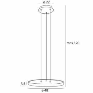 Závěsné svítidlo Max Light VIK P0556 černo-zlaté LED 48 cm 1 Závěsné svítidlo Max Light VIK P0556 černo-zlaté LED 48 cm small 1