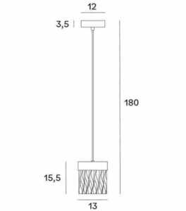 Závěsné svítidlo Max Light Vetro P0573D kartáčované zlato LED 13 cm small 2