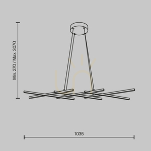 Závěsné svítidlo HALO MOD244PL-L50BK černé, LED 40 W 3000/4000 K, 103,5 x 30 cm small 7