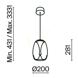 Závěsné svítidlo SPLASH Maytoni MOD282PL-L8G3K1 LED 7W 620 lm 3000K zlaté čiré sklo ø20 cm small 8