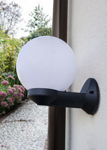 Zahradní nástěnná lampa Luna Ball 15 cm E27 bílá small 1