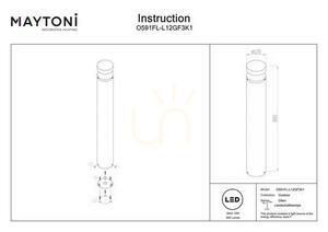 Světelný sloupek OLTEN O591FL-L12GF3K1 IP65 Maytoni small 7