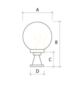 Luna Ball Bílý PLINTO 20 cm E27 LED zahradní stojací lampa s podstavcem small 2