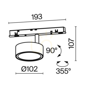Kolejnicové svítidlo Maytoni Rado Exility TR040-4-18WTW-DD-B černé LED 18 W DALI small 7