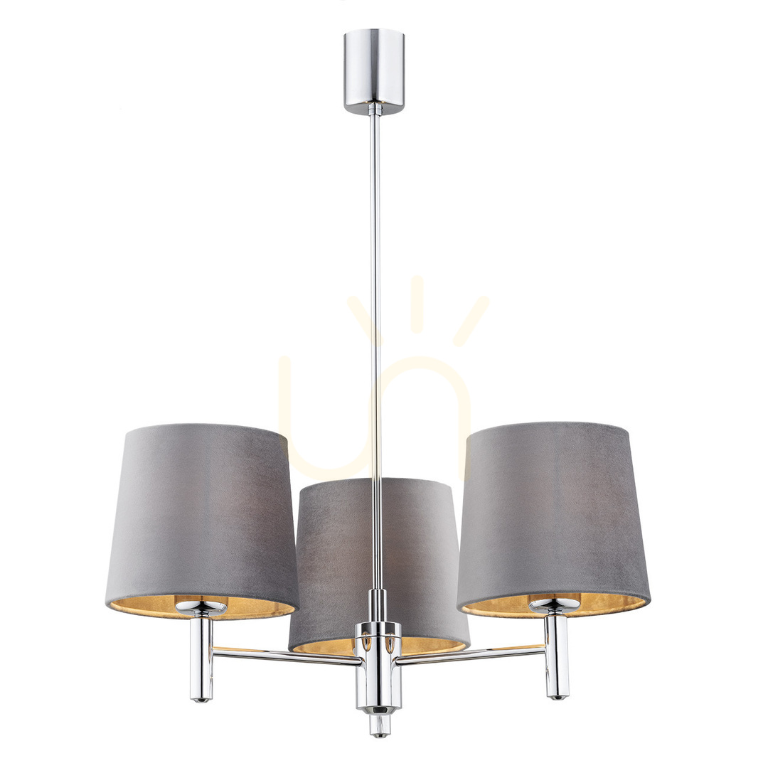 Kontrola Lustr ARGON BOLZANO PLUS chrom tmavě šedý 3xE27 6107 Lustr ARGON BOLZANO PLUS chrom tmavě šedý 3xE27 6107