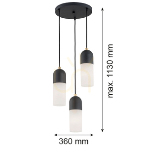 Závěsná lampa ARGON BURGOS 1467 bílá opál 3xE27 IP20 small 2
