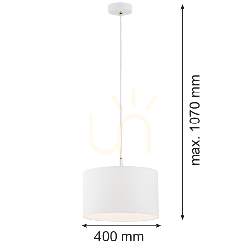 Pohled Závěsná lampa Argon KARIN bílá E27 IP20 4343 Závěsná lampa Argon KARIN bílá E27 IP20 4343