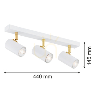 Plafón ARGON Lagos 1475 bílý matný GU10 3x5W IP20 small 2