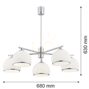 Lustr Argon Marbella 5xE27 bílý chrom IP20 2087 small 2