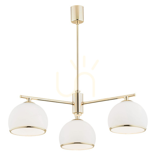 Kontrola Lustr Argon Marbella bílý opál mosaz 3x E27 1488