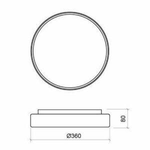 Plafond IP65 Pin360 24W 3000/4000K Antracitová barva small 1
