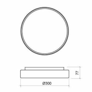 Venkovní přisazené svítidlo Mareco Luce PIN 300 Sensor LED 15 W, pohybové čidlo, CCT 3000/4000 K, IP65 IK08, bílé RAL 9003 small 1