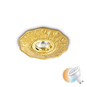 Vestavné svítidlo Ideallux Polka mosaz GU10 14 cm 115610 small 0