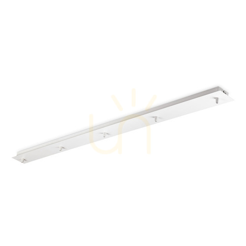 Kontrola Stropní rozeta Ideallux Rosone Lineare 5 světel bílá 120 cm 285689