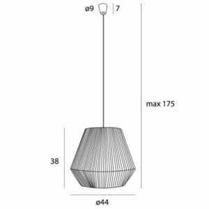 Závěsné svítidlo Max Light Praslin II P0584 bílé 44 cm small 3