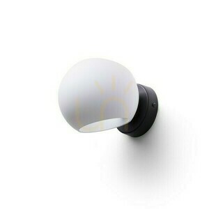 Povrchová nástěnná lampa Solaris Mléčné sklo/černá 230 V Led E14 7 W. small 0