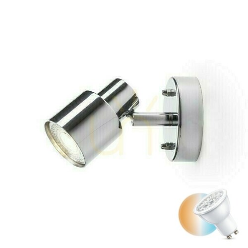 Kontrola Nástěnné svítidlo Valto I nástěnné svítidlo chrom 230 V Gu10 Led 5 W Ip44