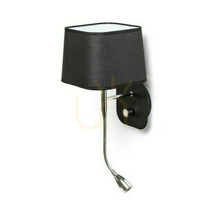 Nástěnné svítidlo Perth Nástěnné svítidlo s led reflektorem Černá/černý chrom 230 V E14 7+3 W 30° 3000 K small 1