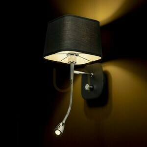 Nástěnné svítidlo Perth Nástěnné svítidlo s led reflektorem Černá/černý chrom 230 V E14 7+3 W 30° 3000 K small 2