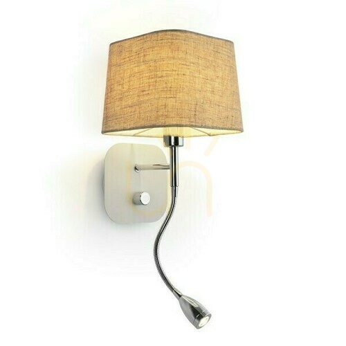 Kontrola Nástěnné svítidlo Perth nástěnné svítidlo s reflektorem Led béžová/bílá chrom 230 V E14 7+3 W 30° 3000 K