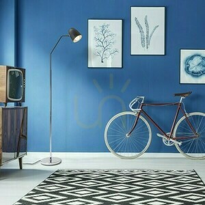 Stojací lampa Rendl PRAGMA černo-chromová E27 11 W R12989 small 3