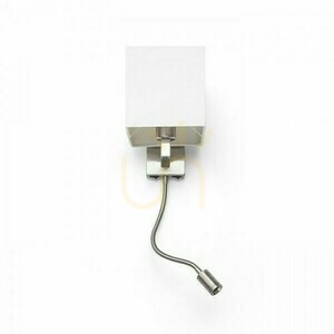 Nástěnné svítidlo Taina se stínidlem bílý nikl mat 230 V Led E27 15+3 W 25° 3000 K small 3
