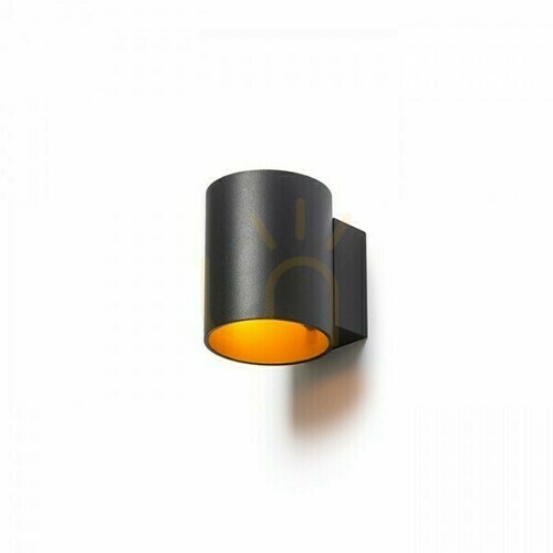 Kontrola Nástěnné svítidlo Tuba W nástěnné svítidlo Black Matte /Gold 230 V Led G9 5