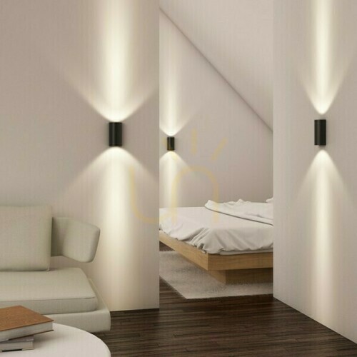 Kontrola Daffy nástěnná lampa černá 230 V Led 6 W 3000 K