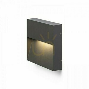 Nástěnné svítidlo Aqila Sq nástěnné svítidlo Antracit 230 V Led 6 W Ip54 3000 K small 0