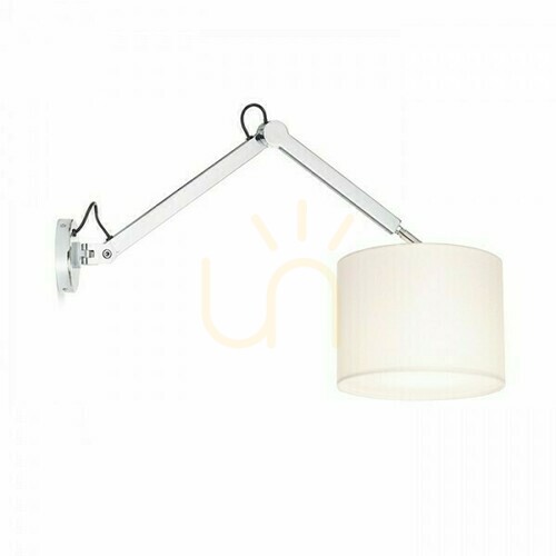 Kontrola Nástěnné svítidlo RENDL MADISON W R12480 s kloubovým ramenem, stínidlo Ø 25 cm bílé, chrom, 1xE27 max. 15W, dosah 86,5 cm