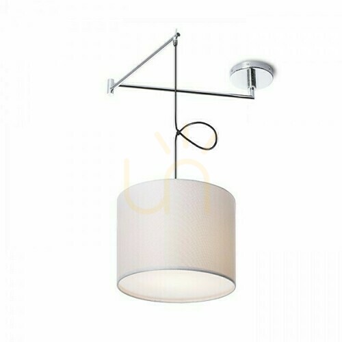 Kontrola Nástěnné svítidlo Broadway Pendant s otočným knoflíkem Bílý chrom 230 V Led E27 15 W.