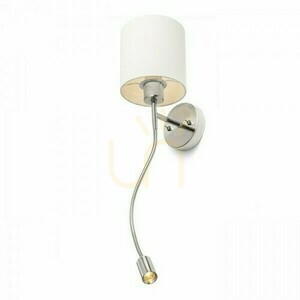 Nástěnné svítidlo Versa Nástěnné svítidlo se stínidlem Bílý nikl Mat 230 V Led E27 15+3 W 40° 3000 K small 2