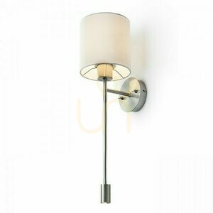 Nástěnné svítidlo Versa Nástěnné svítidlo se stínidlem Bílý nikl Mat 230 V Led E27 15+3 W 40° 3000 K small 3