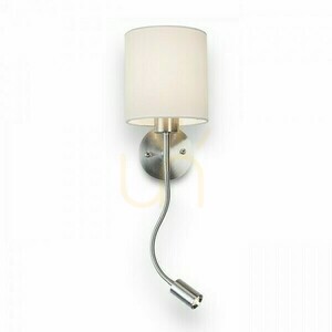 Nástěnné svítidlo Versa Nástěnné svítidlo se stínidlem Bílý nikl Mat 230 V Led E27 15+3 W 40° 3000 K small 0