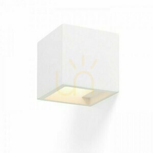 Sádrové nástěnné svítidlo Rendl JACK SQ R10445, svit nahoru/dolů, G9 max. 5 W, 11,5 cm, přetíratelné bílé small 2