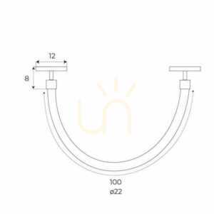 Lištové svítidlo Max Light MAX M0021N 15W 3000K černé 100 cm small 1