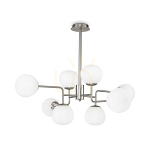 Niklové závěsné svítidlo Maytoni ERICH MOD221-PL-08-N 8×E14 max. 40 W 97 cm small 2
