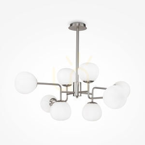Niklové závěsné svítidlo Maytoni ERICH MOD221-PL-08-N 8×E14 max. 40 W 97 cm small 0