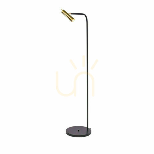 Kontrola Stojací lampa Antigo Amos 8908 leštěná mosaz/černá 138,5 cm