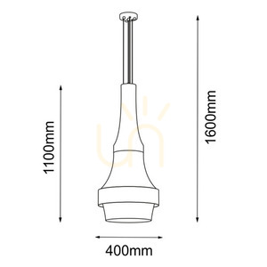 Závěsné svítidlo Antigo Dota I bílé 40 cm 2x E27 LED 3000K 5037 small 1
